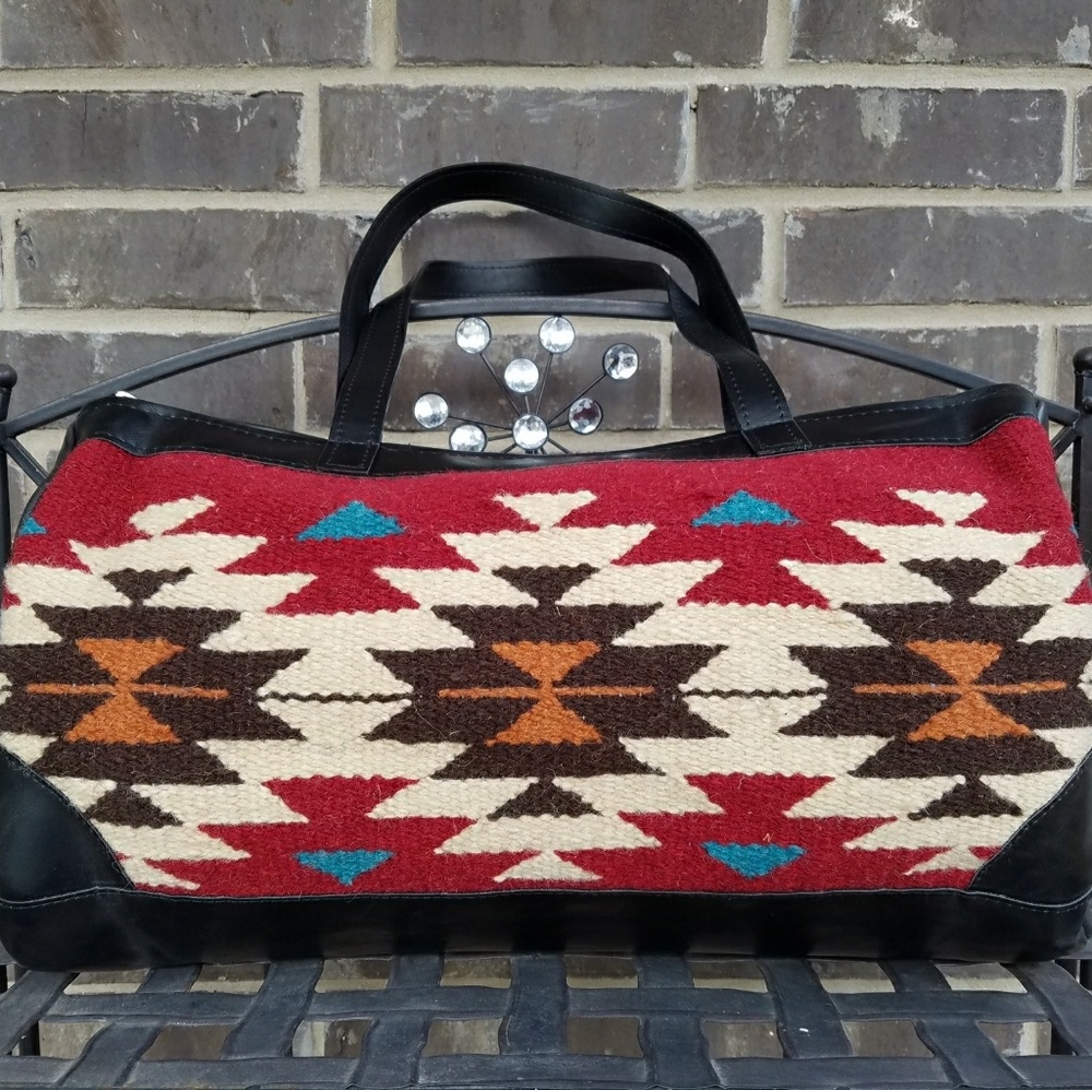 Zapotec Style Large Barrel Tote